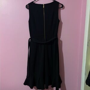 Calvin Klein Black Pleated Midi Dress